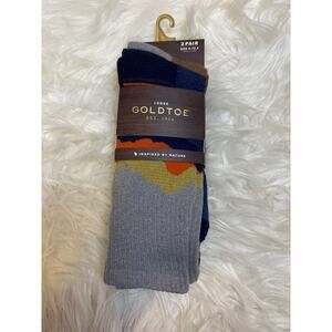 Lodge Goldtoe Socks Moisture Wicking 2 pairs size 6-12.5 New in package